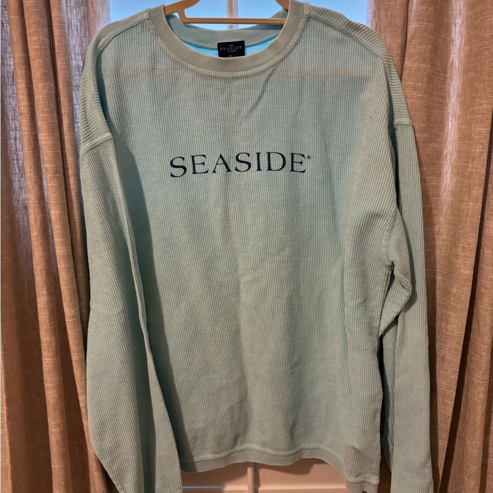 Seaside corded sweatshirt (light mint)